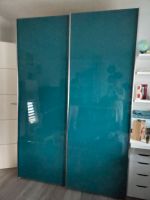 Schrank 150 cm, Schiebetüren Glas Farbig petrol blau-grün Nordrhein-Westfalen - Ibbenbüren Vorschau