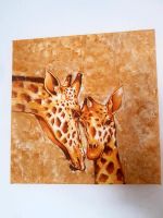 Giraffe mit Baby Bild auf Leinwand handbemalt (Afrika Deko) Brandenburg - Potsdam Vorschau