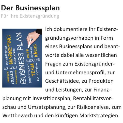 Ich schreibe den Businessplan für Ihre Existenzgründung in Essen-Margarethenhöhe