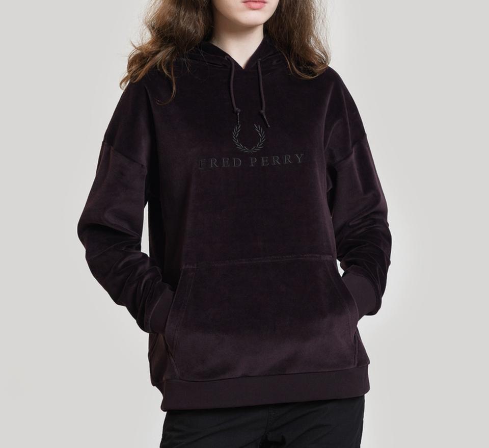 Fred Perry Hoodie Kapuzenpullover Velours Damen Gr.12 wie L/40 in Frankfurt (Oder)