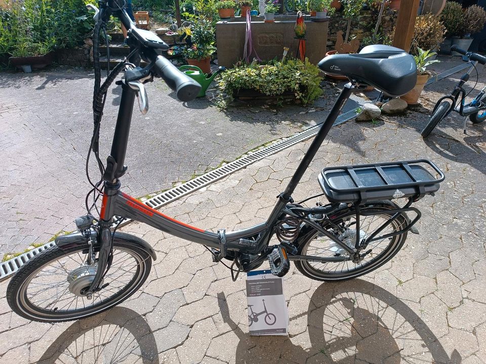 20" Falt-E-Bike F810, anthrazit Klapprad Telefunken in Bernkastel-Kues