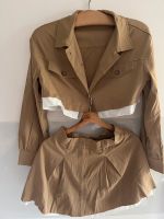 Set braun Beige  Jacke Short Blazer mit Faltenrock Style Utility Niedersachsen - Aurich Vorschau