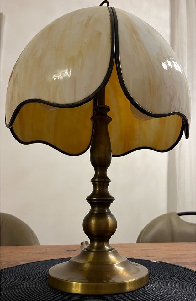 Tiffany Style Tischlampe Lampenfuß Lampenschirm Vintage in Duisburg