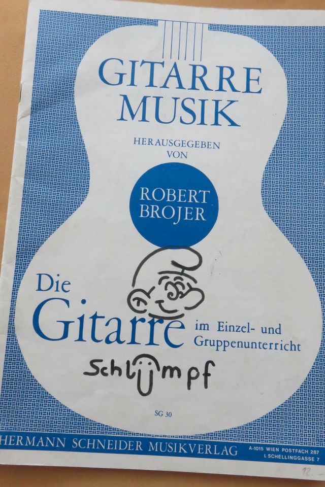 Gitarre Noten  Notenheft die  Gitarre  Schlümpf in Eging am See