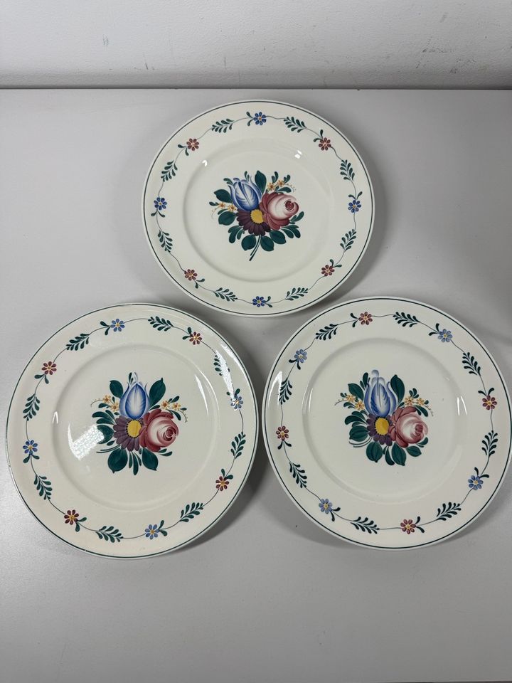 3 VILLEROY & BOCH Bückeburg handbemalte Speiseteller Teller in Waldkraiburg