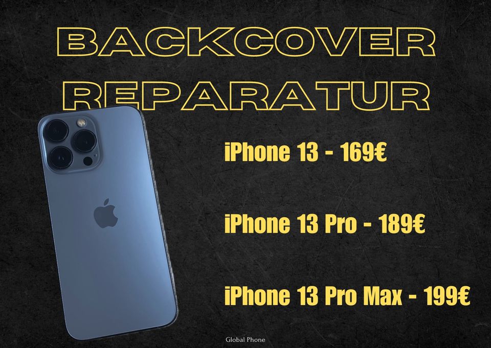 iPhone X,iPhone 11,iPhone 12,iPhone 13,14,15 BACKCOVER REPARATUR in Rheine