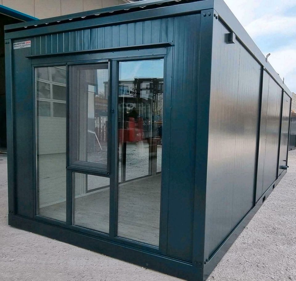 ► CONTAINER VERKAUF - Mit Tageslichtfenstern und verglaster Containerfront - 21qmWohncontainer - Ideal als Ferienhaus, Tiny House oder Bürocontainer ◄ Ausgestattet Ausgebaut Isoliert Schlüselfertig in Brunnen