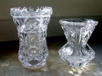 2 x alt/antik Pressglas Glas Vase klein geschliffen Baden-Württemberg - Bad Mergentheim Vorschau