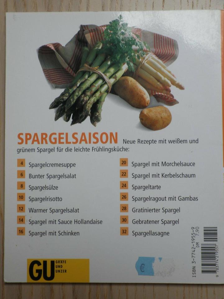 Spargel leicht gemacht GU Küchen Ratgeber 35 Seiten Kochbuch in Üxheim