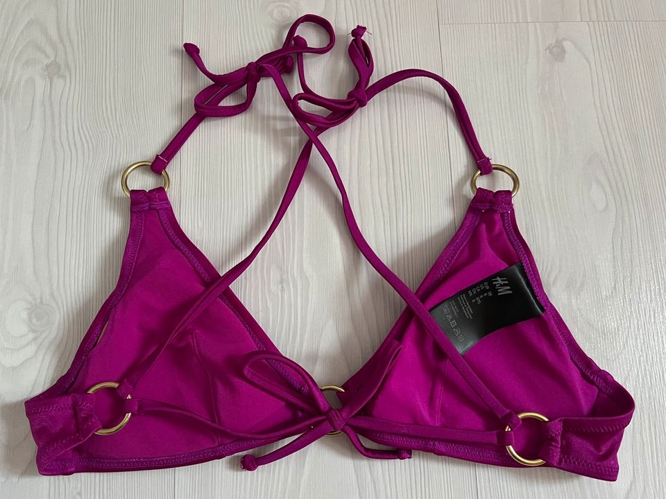 ✪ H&M Bikini ✪ pink/lila/gold ✪ Größe 38 (S/M) ✪ wie NEU in Hanau