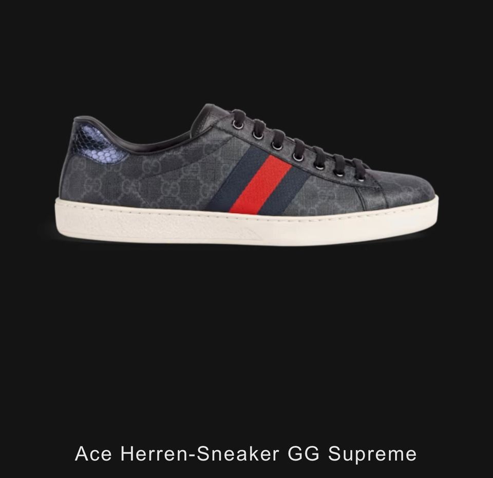 Gucci Ace Sneaker Schwarz Größe 42 in Oberhausen