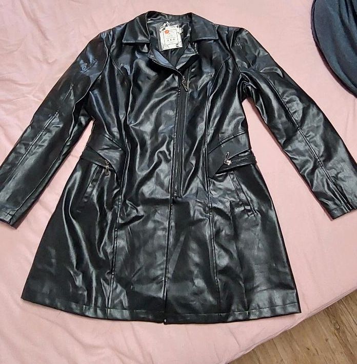 Damen Lederjacke schwarz Größe 48 Jacke in Gera