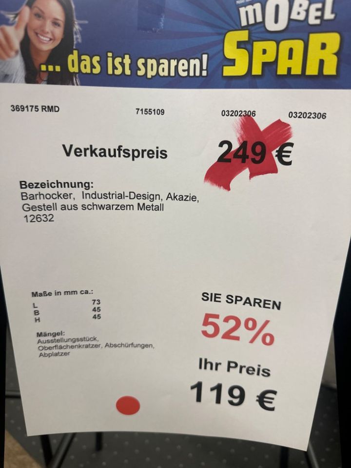 Barhocker statt 249€ in Leipzig