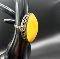 Antiker Bernstein - Amber - Ring 875 Silber Antikschmuck Nordrhein-Westfalen - Moers Vorschau