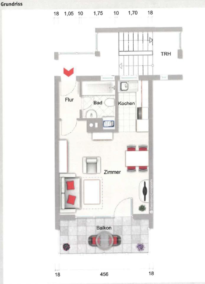 Attraktive 1 Zimmer-Wohnung in Östringen in Östringen