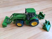 John Deere Traktor grün aus Metall mit beweglichem Frontlader Baden-Württemberg - Dettenheim Vorschau
