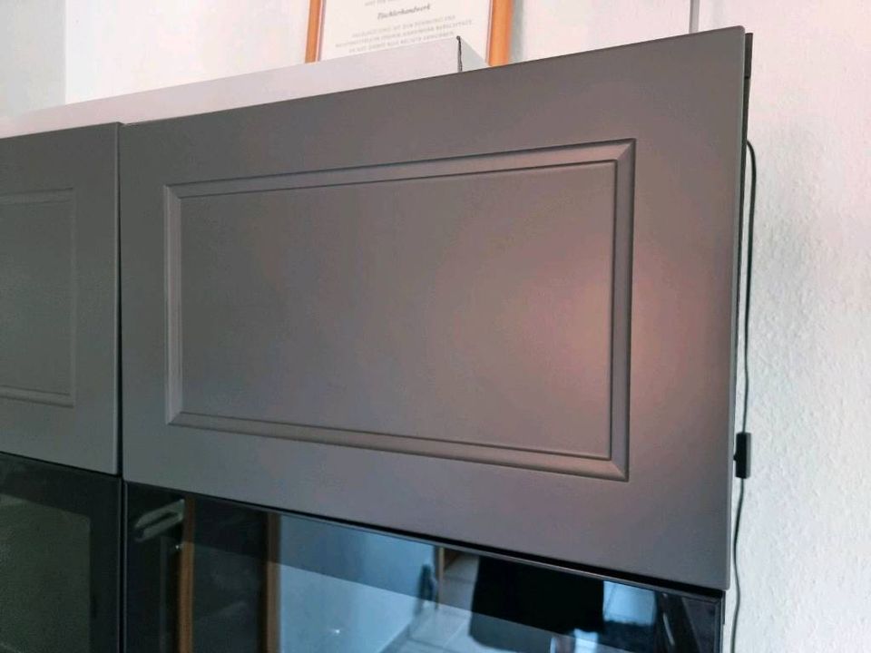Ikea Besta 2x Tür Schubladenfront dunkelgrau Riddare 60x38 cm in Grafschaft