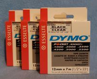 3x Dymo D1 schwarz/klar von Esselte 12mmX7mtr Hessen - Bürstadt Vorschau