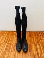 Orig. Lacoste Overknee Boots 37 Metall Logo Strickschaft Sock Thüringen - Erfurt Vorschau