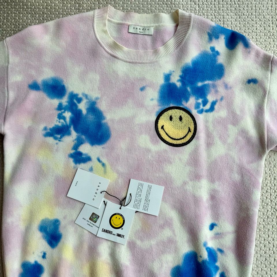 Sandro Sweatshirt Pullover Smiley Gr. 34 / 0 in Neuburg a.d. Donau