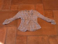 Bluse/Shirt in der Größe 42 von H&M in weiß/lila/beige kariert Bayern - Waakirchen Vorschau