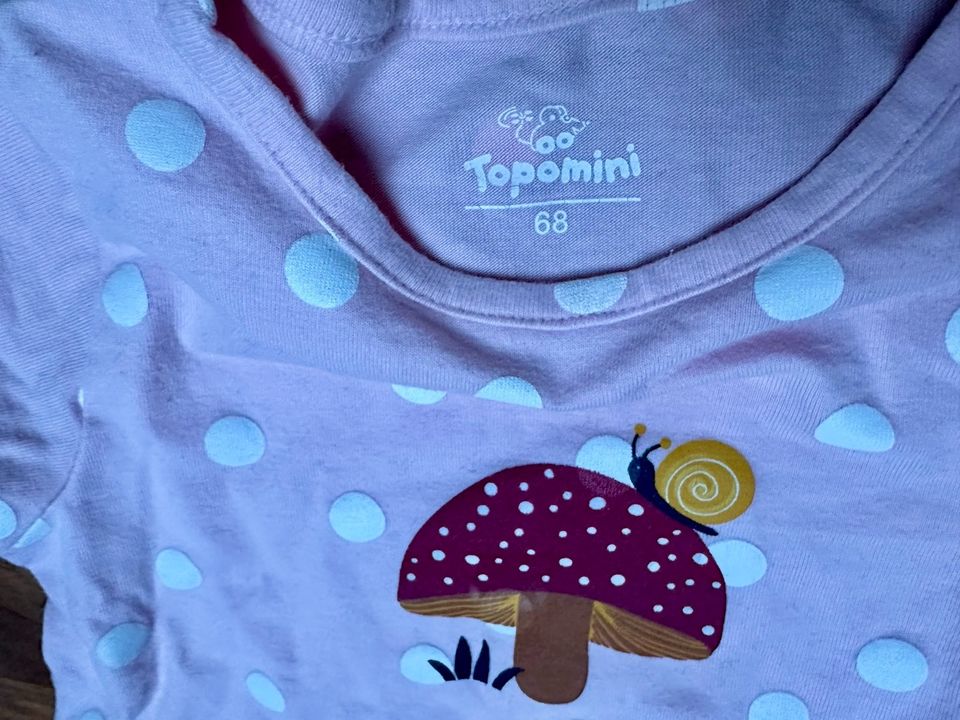 Topomini Langarmshirt Shirt Oberteil Größe 68 Schnecke in Quickborn