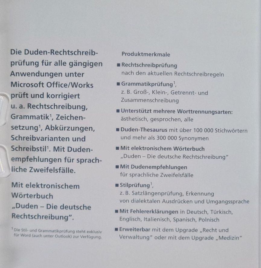 Software "Duden - Die Rechtschreibprüfung" für Office CD in Großmehring