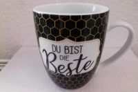 Tasse "Du bist die Beste" schwarz-weiß-gold 300ml - neu Sachsen - Zwickau Vorschau