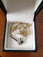 Lapislazuli Gold Collier / Kette mit Diamant Brandenburg - Rhinow Vorschau