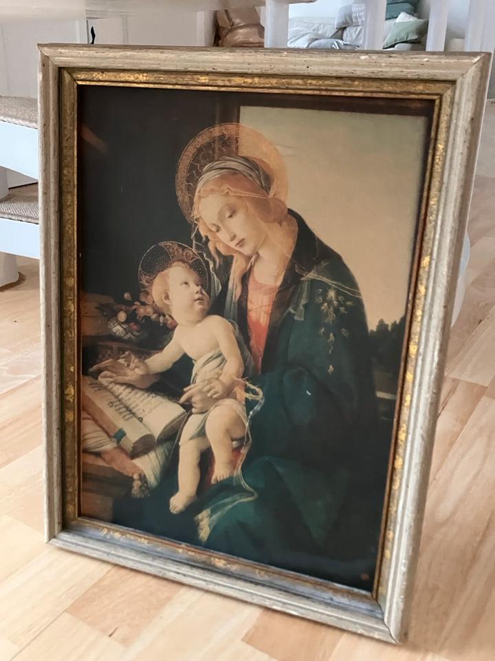 Maria mit dem Buch - Sandro Botticelli Druck Bild 43cmx33cm in Düsseldorf