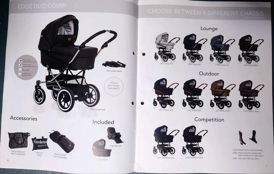 Emmaljunga Kinderwagen Edge Duo S Lounge Black in Lindlar