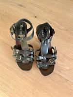 Sandalen Plateau Echtleder Gr. 38 in Schwarz Bayern - Starnberg Vorschau