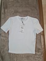 Weißes figurbetontes ZARA T-Shirt - Gr.S - Neu mit Etikett Frankfurt am Main - Preungesheim Vorschau