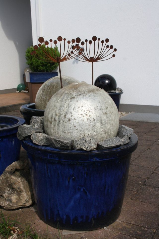 Glaskugel Bodenkugel 20cm silberfrost/Haus/Wohnung/Geschenke in Horgau