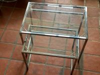 2x Beistelltisch Tisch Tische Tischen - chrom mit Glas - Metall Dithmarschen - Heide Vorschau