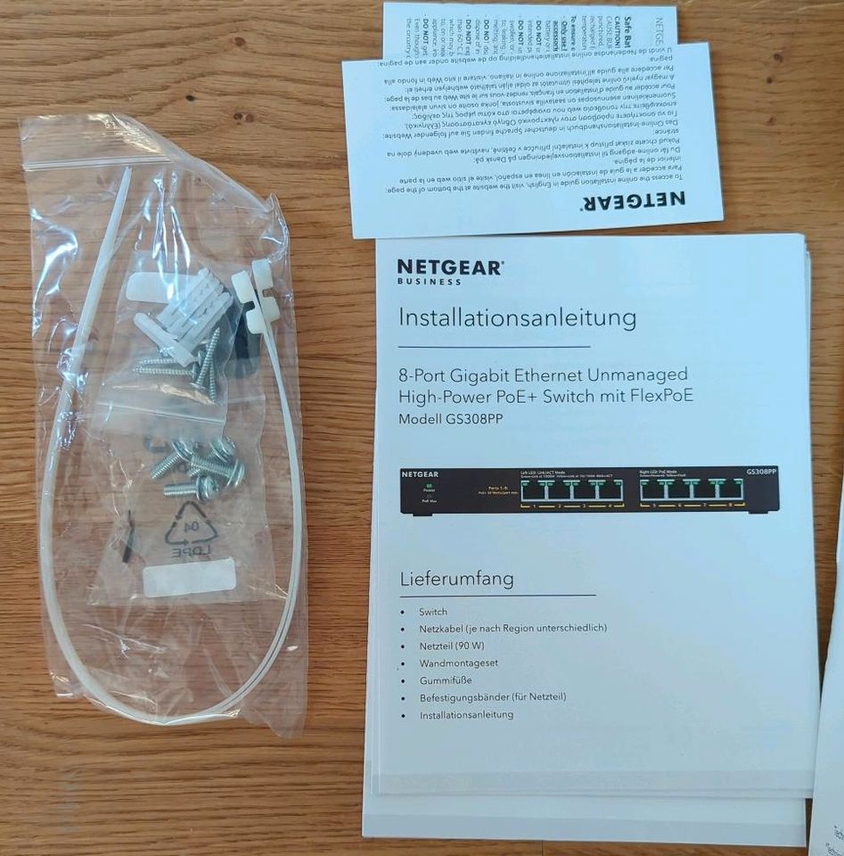 NETGEAR GS308PP PoE Switch 8 Port Gigabit Ethernet LAN Switch in München