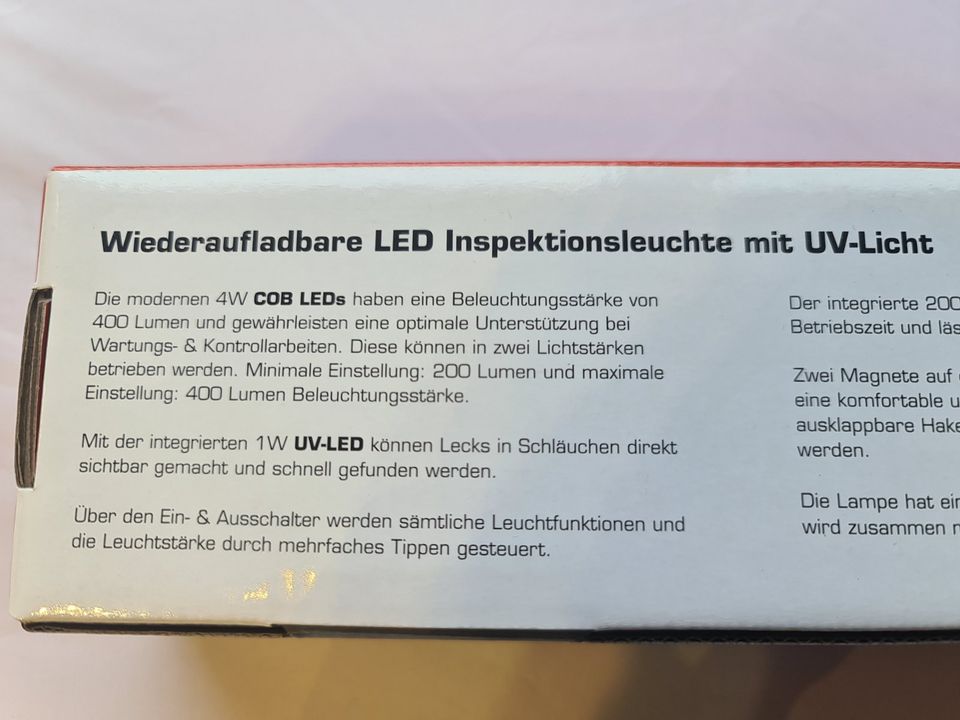 Arbeitslampe KFZ Inspektion Lampe,Werkstattlampe, 400LM in Bad Schwartau