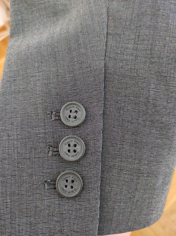 Klassischer Blazer von Calvin Klein in Grau, NEU, US Größe 12 in Bonn