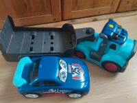 Dickie Toys Lkw mit Hänger und Auto blau Sachsen-Anhalt - Bernburg (Saale) Vorschau