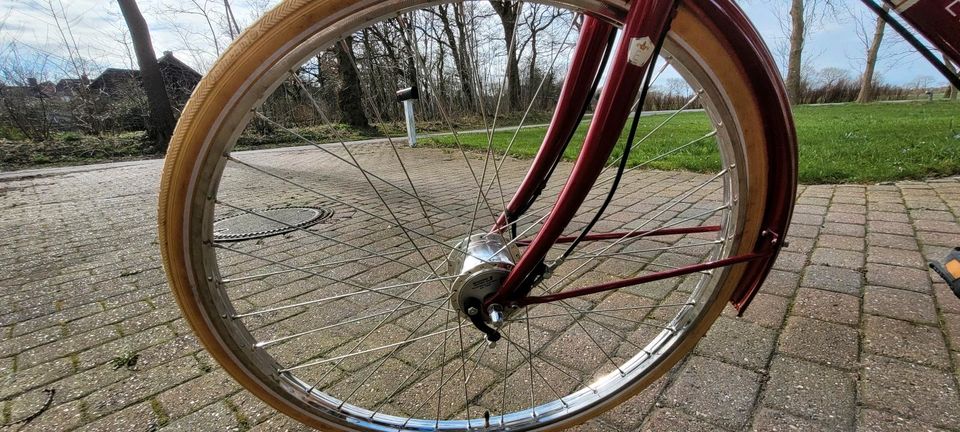 Damen Fahrrad Excelsior Luxus Rot guter Zustand in Joldelund