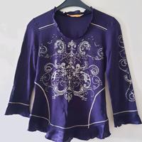 Langärmliges Shirt mit Metallic-Verzierungen Köln - Porz Vorschau