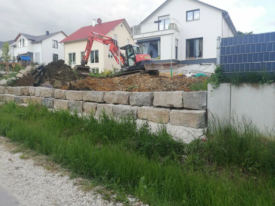 Hangabsicherung - Natursteine, Mauerscheiben, Gabionen uvm. in Geislingen an der Steige