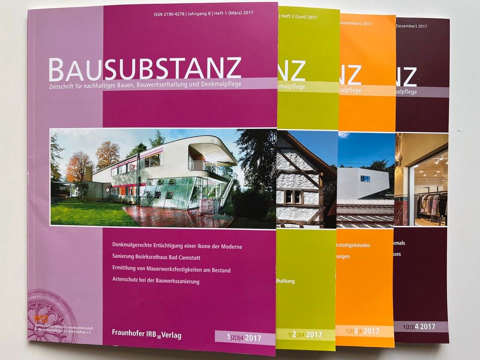 Fachzeitschrift BAUSUBSTANZ - Jahr 2017 - vier Hefte in Hamburg