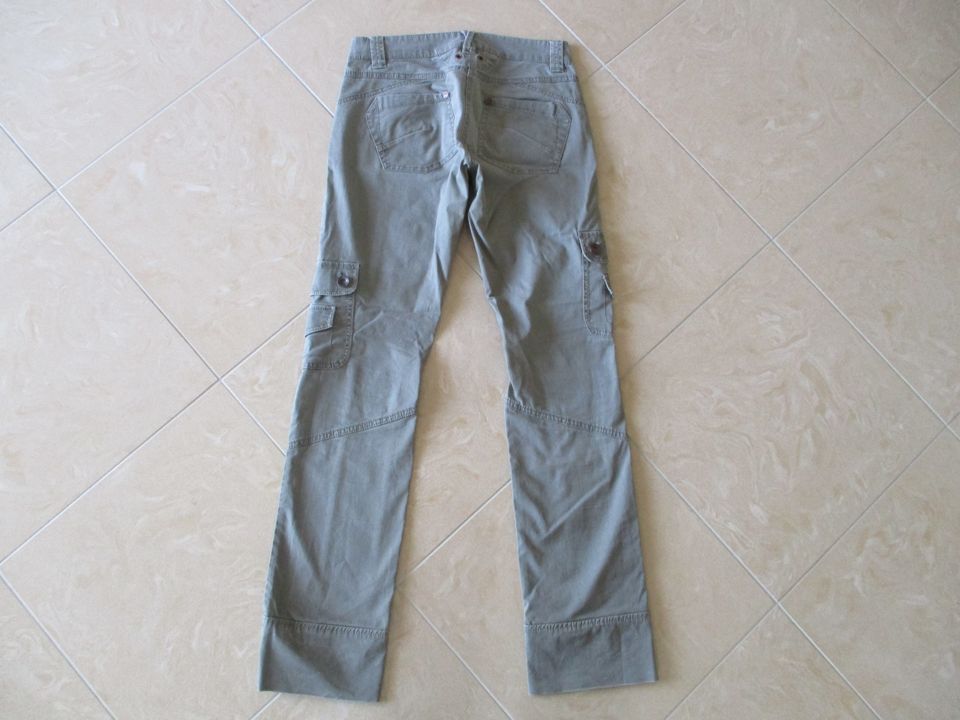 QS by S.Oliver Cargo-Hose Jeanshose khaki Gr. 34 (XS) in Kunreuth