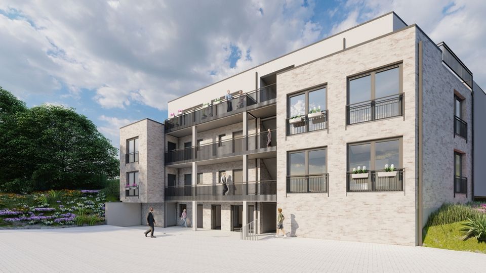 Neubau-Penthouse-Wohnung nach KFW40+ Standard mit eigenem Fahrstuhl, Gartenanteil & weiteren Extras! in Osnabrück