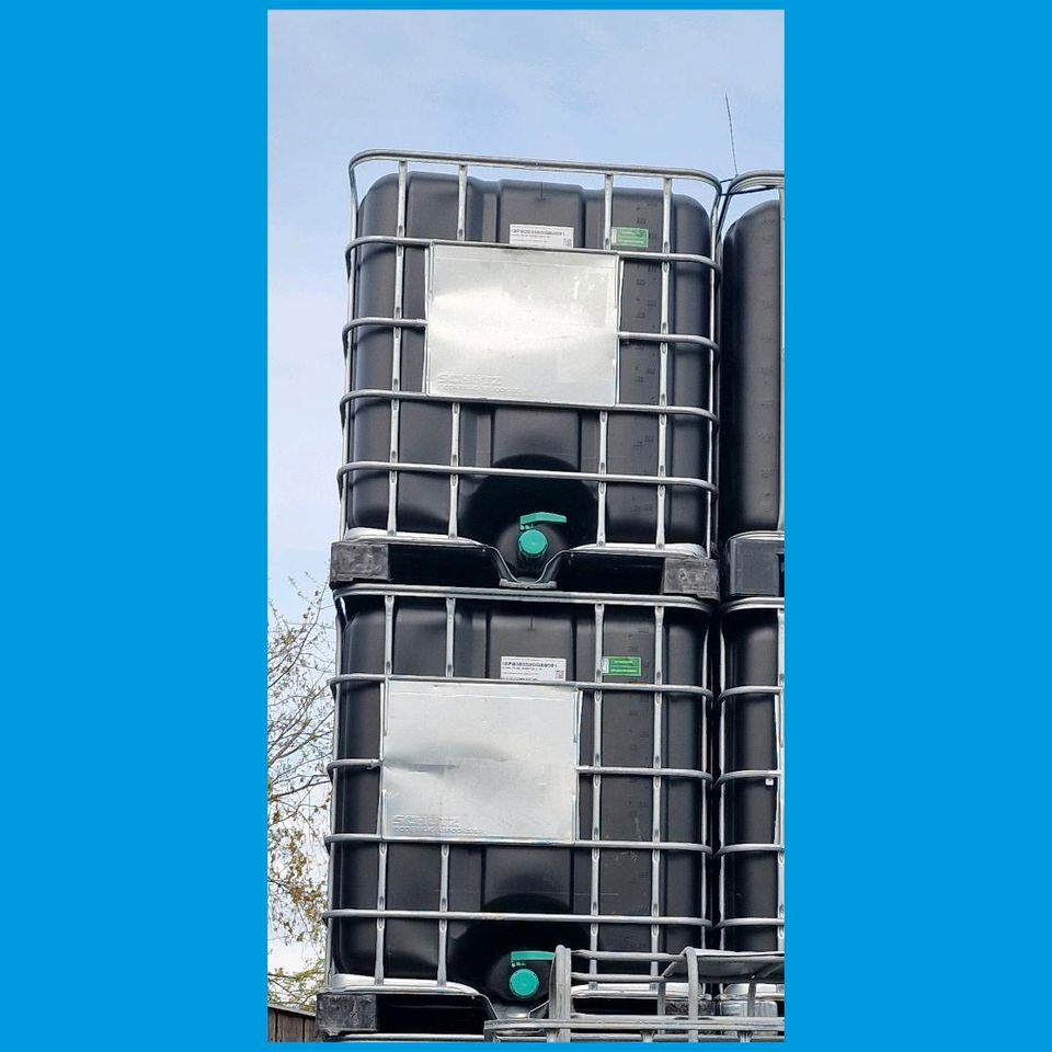 Wassertank, Regenfass, IBC-Container 1000L schwarz Rebottle. in Mechernich