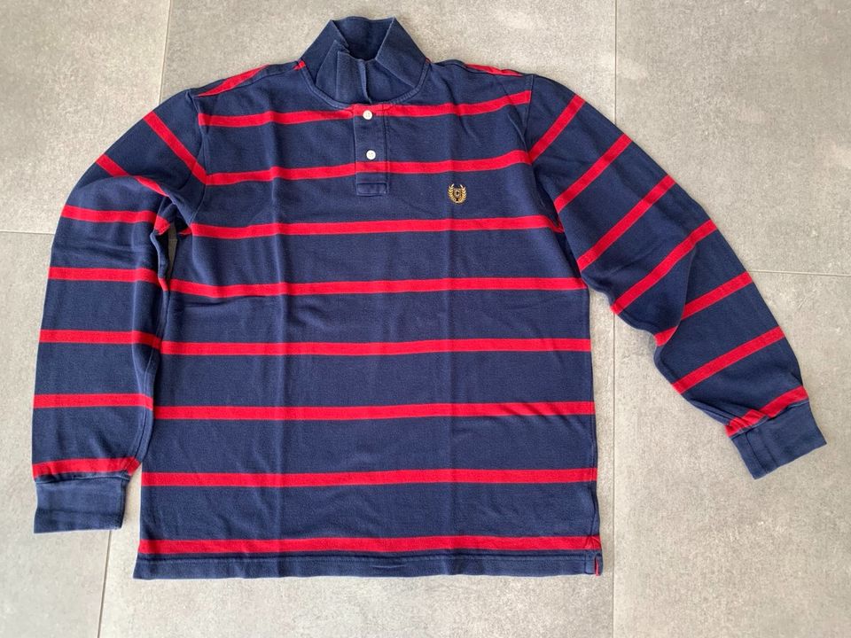 2 x Chaps Polo Ralph Lauren Shirt langarm Gr. L grau, blau rot in Bruchsal