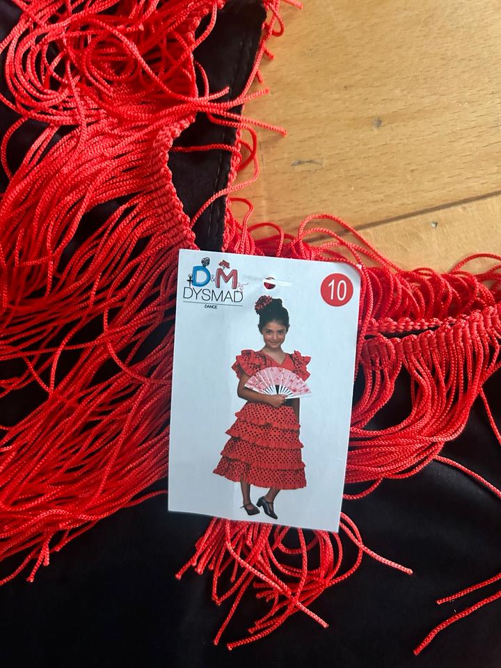 Flamenco Kleid Spanierin Karneval, Kostüm, Folklore Gr. 10 NEU in Willich