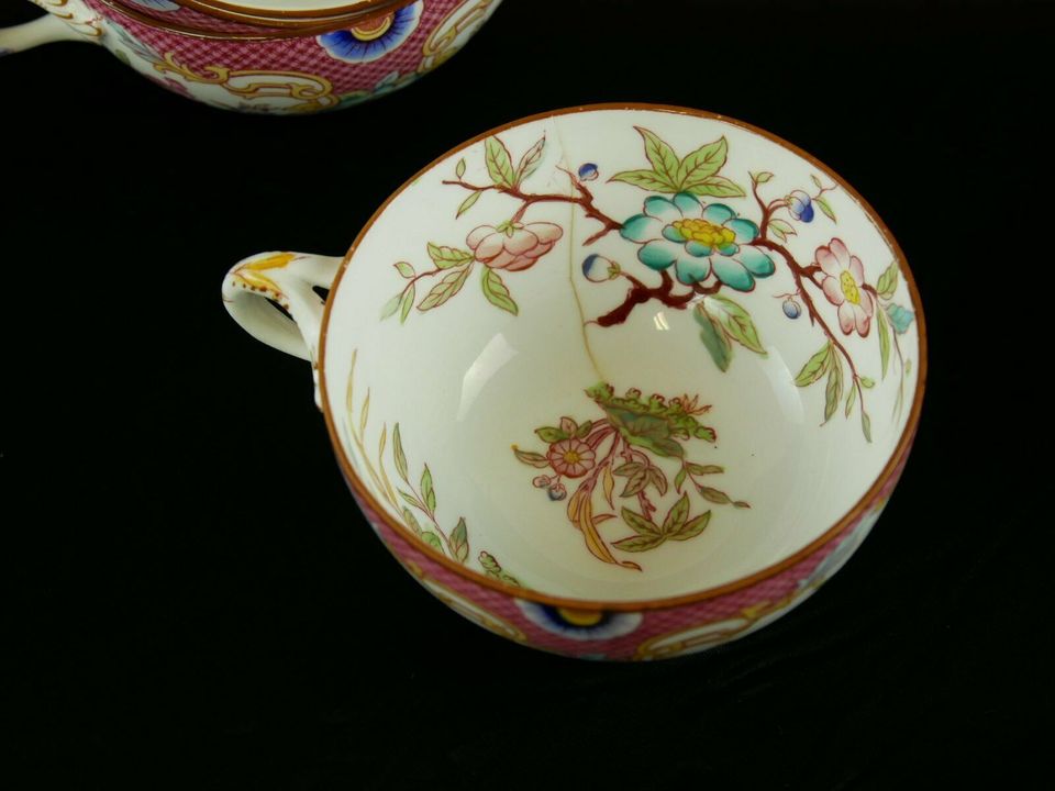 Utzschneider Teeservice - Blumen - Minton - Rosa - 1900 in Hiltrup