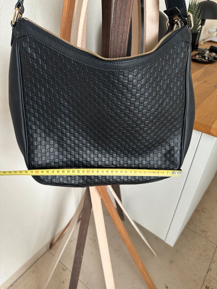 ORIGINAL GUCCI Leder Damenhandtasche - schwarz / Micro Guccissima in Ingolstadt